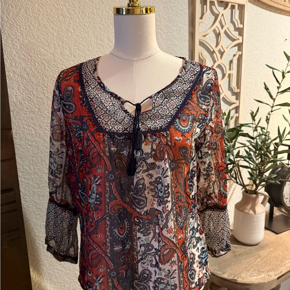 Girl Krazy Multicolor Paisley Blouse
